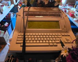 Upstairs - Flowers, typewriter and miscellaneous