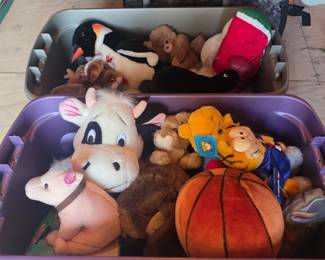 Upstairs in bonus area storage - stuffed animals & more