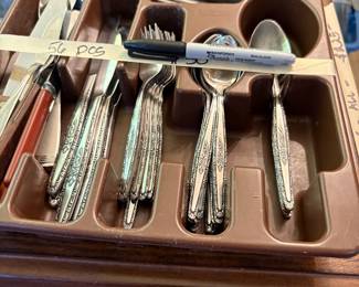 56 pcs of various silverware - great for a deer camp!