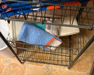 Metal storage with miscellaneous items