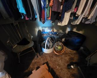 Upstairs - Bottom of closet -Chair & more!