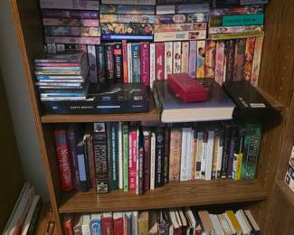 Upstairs - Books, wooden case & more