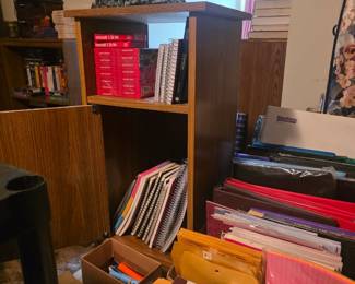 Upstairs - paper products, notebooks, bookends