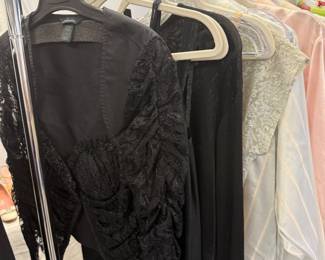 Moda (Victoria's Secret) Bustier, Donna Karan body suit, vintage slips