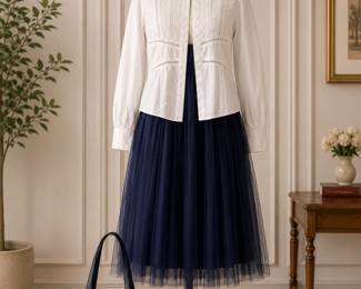 Taffeta shirt, Mac Mara embroidered blouse, Brighton “voyage to India” purse