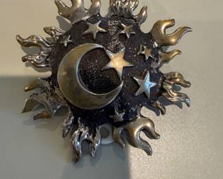 Taxco “Moon and stars’ brooch