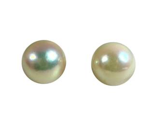 14kt Yellow Gold Pearl Stud Earrings
