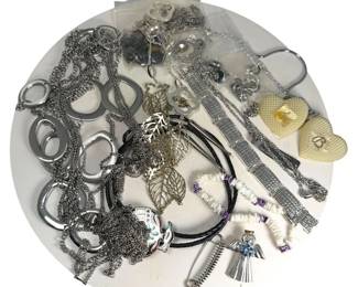 Silver Tone Fashion Jewelry Lot