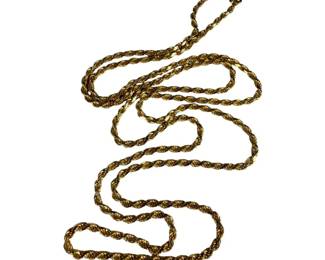 14kt Yellow Gold Solid Rope Chain