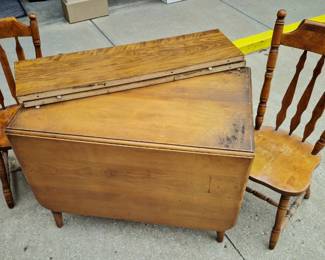 3 pcs. "Project" drop-leaf table w/2 leaves