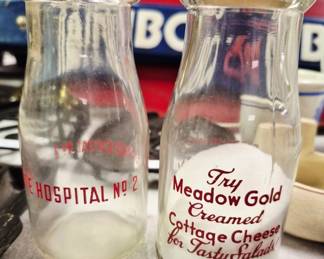 St. Joseph State Hospital #2 bottle and Meadow Gold Cottage Cheese bottle