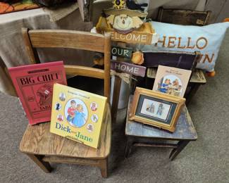 Vintage children's items. Large selection of children's books from 3 different families.