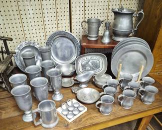 Much silverplate,  sterling and pewter.