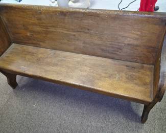 5' primitive pine bench-great size!!