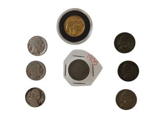 Mixed Vintage Nickel Lot Buffalo Nickels 1905 Liberty V Nickel and Jefferson Nickels