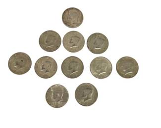 11 Kennedy Half Dollars