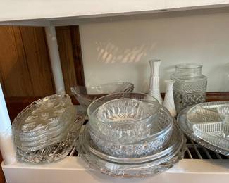 Vintage crystal trays 