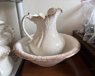 Vintage set pitcher, bowl 