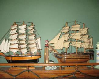Handcrafted Wood Sailing Ships