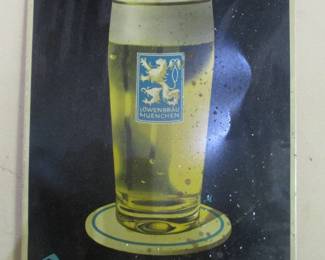 Vintage Tin Lowenbrau Beer Sign