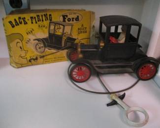 Vintage Back-Firing Ford Toy Car