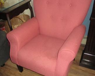 Belleze  Coral-Colored Wingback Chair