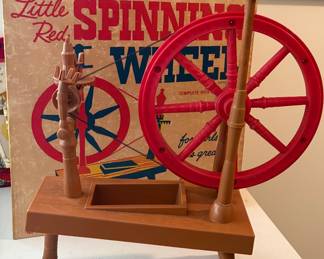 Vintage 1961 Little Red Spinning Wheel Remco w/original Box