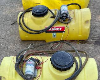 12-volt ATV/UTV spot sprayer equipped with a Pentair SHURflo diaphragm pump 25 & 15 gallon capacities 
