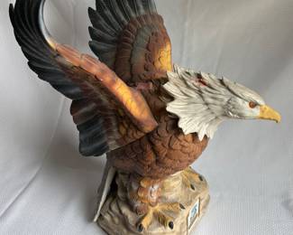 Large 19.5” Ski Country Bourbon Whiskey Bald Eagle Decanter 