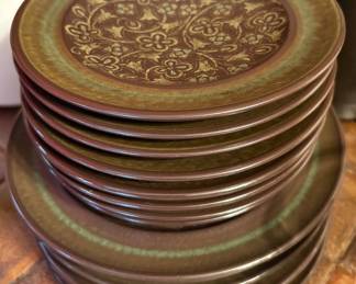 Franciscan Madeira Dinner Plate + Side Plates Vintage Earthenware 
