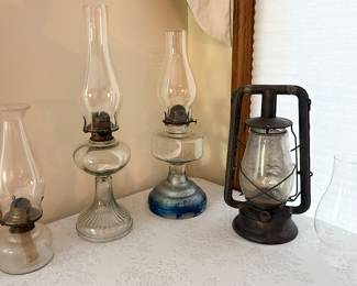 Antique, Vintage & Dietz Lanterns, Oil Lamps 