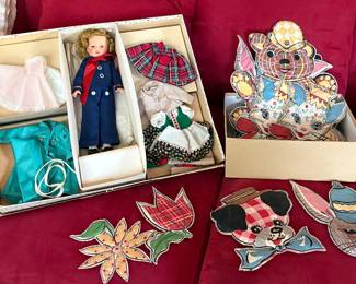 1950’s IDEAL Shirley Temple Wardrobe Doll Gift Set w/ Original Box 