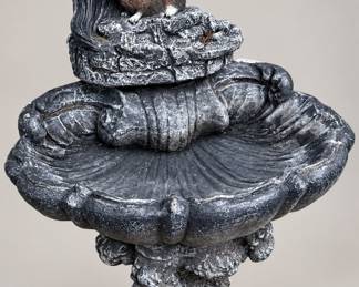 Squirrel Birdbath Yard Art Decor 