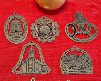 Iowa Hawkeyes Vintage Christmas Ornaments 