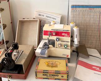Mid Century Singer SewHandy Child’s Sewing Machine & ELNA LOCK Pro 5