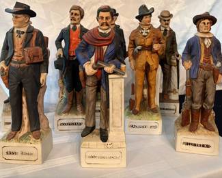McCormick Distillery Decanter 1973 / 1970’s Collection: Wyatt Earp, Doc Holliday, Billy The Kid, Jesse James, Wild Bill Hickok, Black Bart, Bat Masterson & Calamity Jane 
