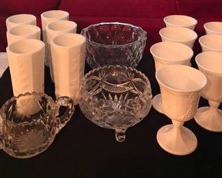 Westmoreland Grape Milk Glass, Orrefors Crystal