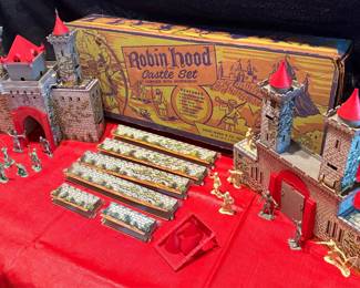 1956 Marx Robin Hood Castle Set w/ Original Box 