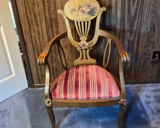 153 NeoclassicalFederalRevivalHandPaintedArmchair