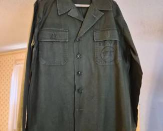 6 VietnamEraUSNavySeabeesOG107CottonUtilityShirtLarge