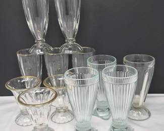 111 VintageMilkshakeSundayGlassesVarietyLibbey