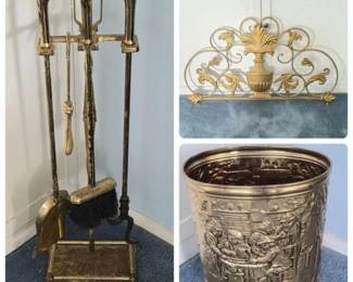 181 VintageBrassDecorFireplaceAccessory
