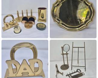 152 VintageAssortedBrassDecorDesktopandDisplayLot