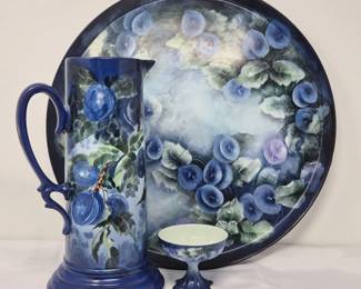 17 VintageBavarianHavilandHandPaintedPlumPorcelain