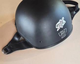 150 EXLMatteBlackHalfShellMotorcycleHelmetSizeLarge