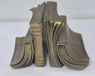 160 PhiladelphiaManufacturingCoStackedBookBrassBookends