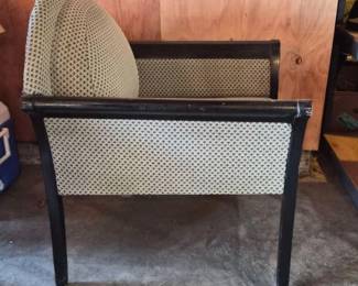 119 ArtDecoStyleUpholsteredArmchairwithPatternedFabric