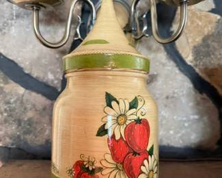 McCoy pottery hand painted ceramic canister