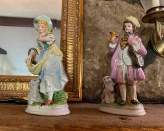 Lefton Sherphard and Shephardess porcelain figurines