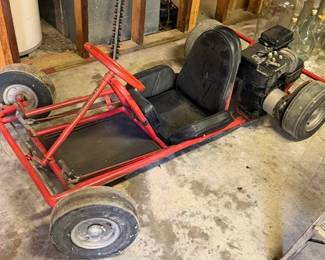 Vintage GoKart, rear mounted industrial engine setup